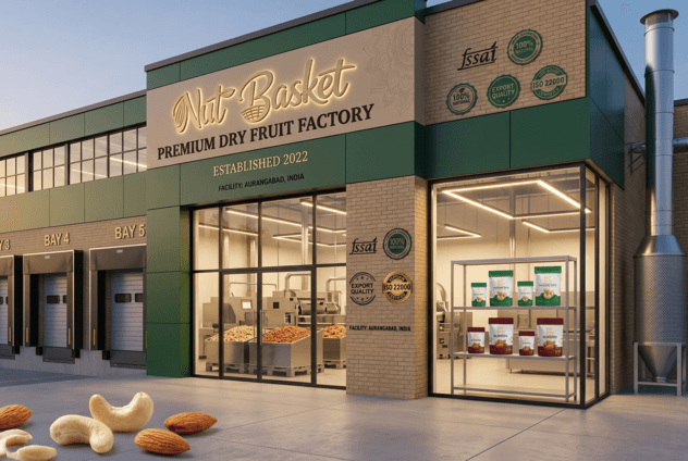 TheNutBasket store front in Delhi market