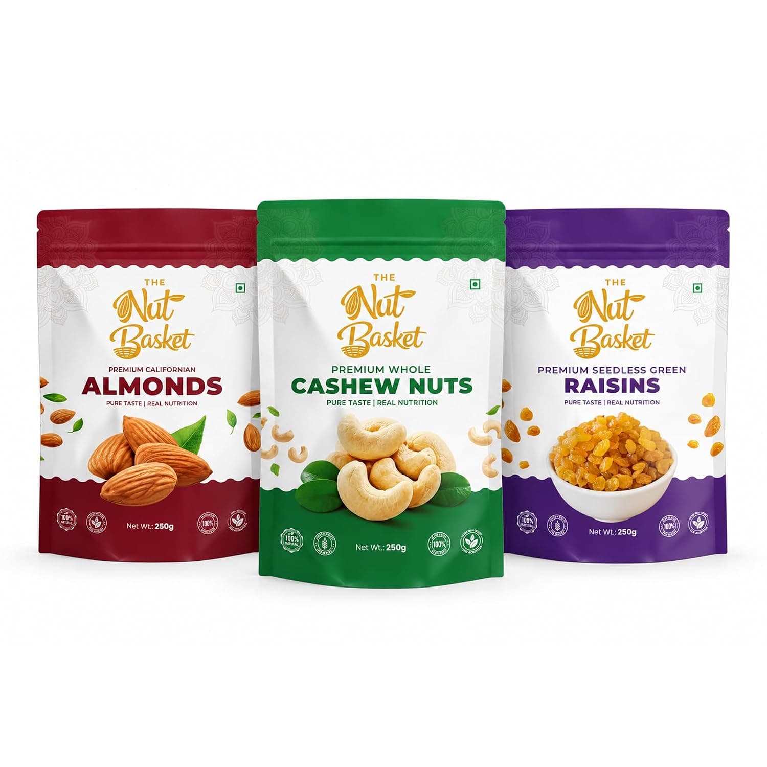 Almond, Cashew & Raisin Trio Combo — Combo Packs by The Nut Basket